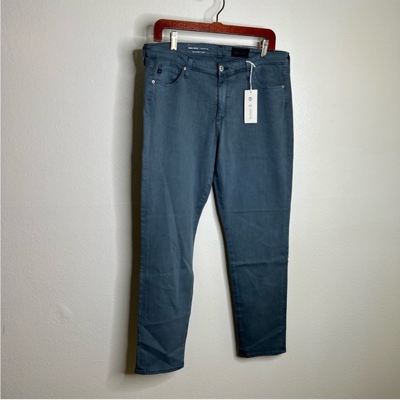 NWT AG Prima Ankle Ciagrette Leg Jean Blue Gray Size 33 Plus Size - Picture 3 of 11